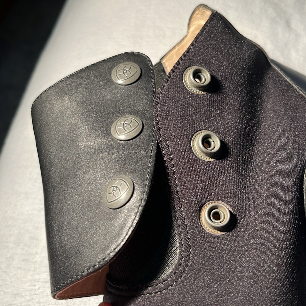 Really Beautiful Black Ariat Spats Style Ankle Boots - Size 9 - Picture 5 of 10